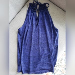 Electric blue/black Dynamite keyhole top XS